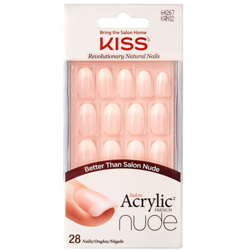 Salon Acrylic French Nude Nails 64267 ( 28 ks ) - Akrylové nechty francúzska manikúra pre prirodzený vzhľad