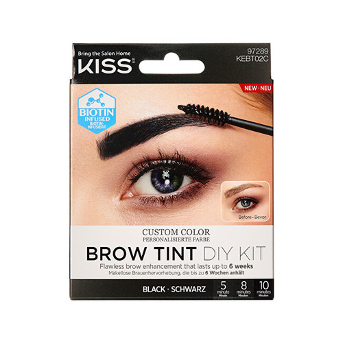 Kiss Sada na barvení obočí Brow Tint Diy Kit Black 20 ml