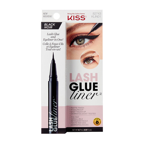 Kiss Lepidlo na řasy s oční linkou Lash Glue Liner Black 0,7 ml