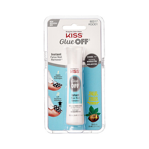 Kiss My Face Glue Off False Nail Remover - Odstraňovač umělých nehtů 13.5 ml