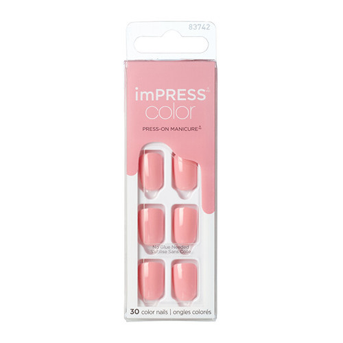 Kiss My Face imPRESS Color Pretty Pink Nails - Samolepící nehty ( 30 ks )