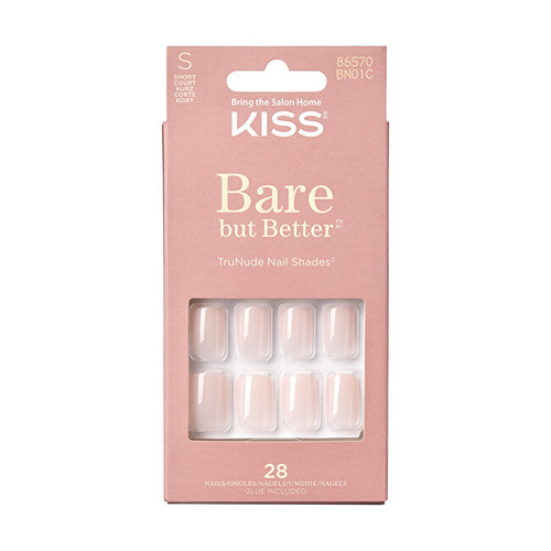 Kiss My Face Bare-But-Better Nails Nudies - Gelové nehty ( 28 ks )