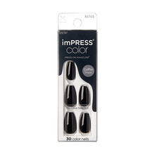 imPRESS Color MC All Black Nails - Samolepiace nechty ( 30 ks )
