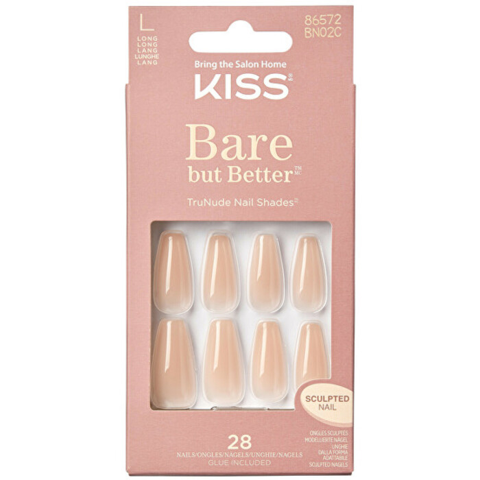 Kiss My Face Bare but Better Nails Nude Drama ( 28 ks ) - Nalepovací nehty