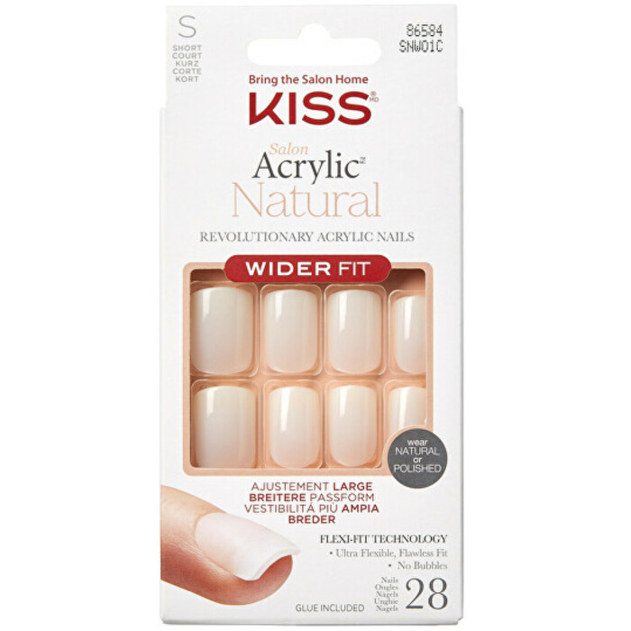 Kiss My Face Salon Acrylic Natural Nails Rare ( 28 ks ) - Nalepovací nehty