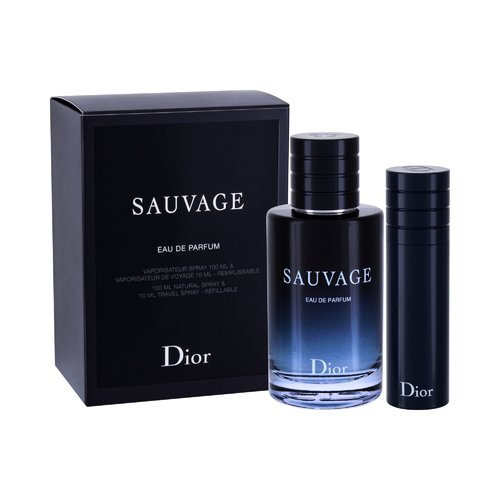 Dior Sauvage Eau de Parfum Dárková sada pánská parfémovaná voda 100 ml a pánská parfémovaná voda 10 ml ( plnitelný )