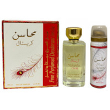 Lattafa Perfumes Mahasin Crystal Dárková sada EDP 100 ml a deospray 75 ml