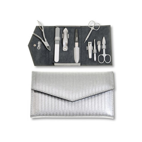 Solingen manikúry Luxurious Manicure Set Carbon 7 - Luxusní 7 dílná manikúra ve stříbrném pouzdře