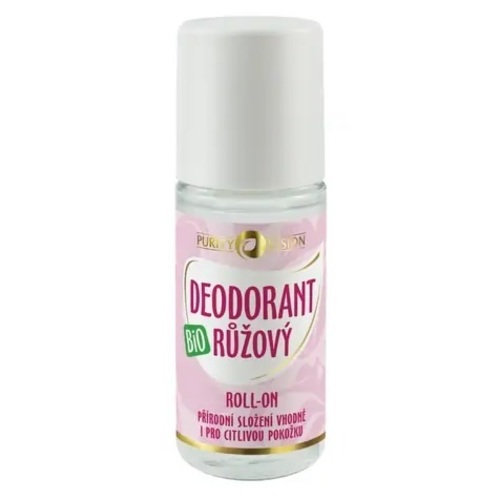 Purity Vision Bio Růžový dámský deodorant roll-on 50 ml