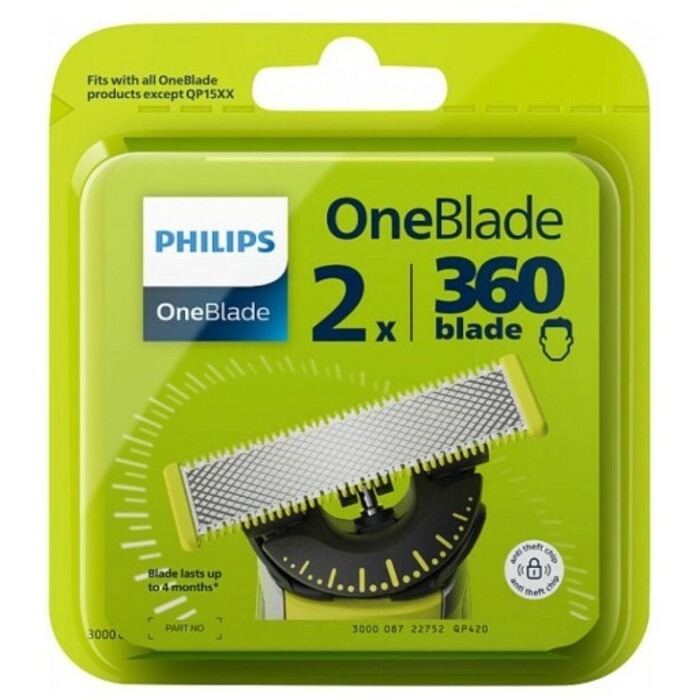 Philips OneBlade 360 QP420/50 - Náhradní břity na tvář ( 2 ks )
