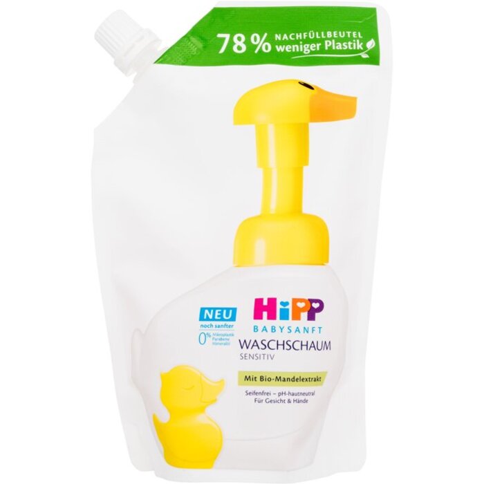 HIPP Babysanft Washing Foam Refill ( náplň ) - Jemná krémová mycí pěna na obličej a ruce 250 ml