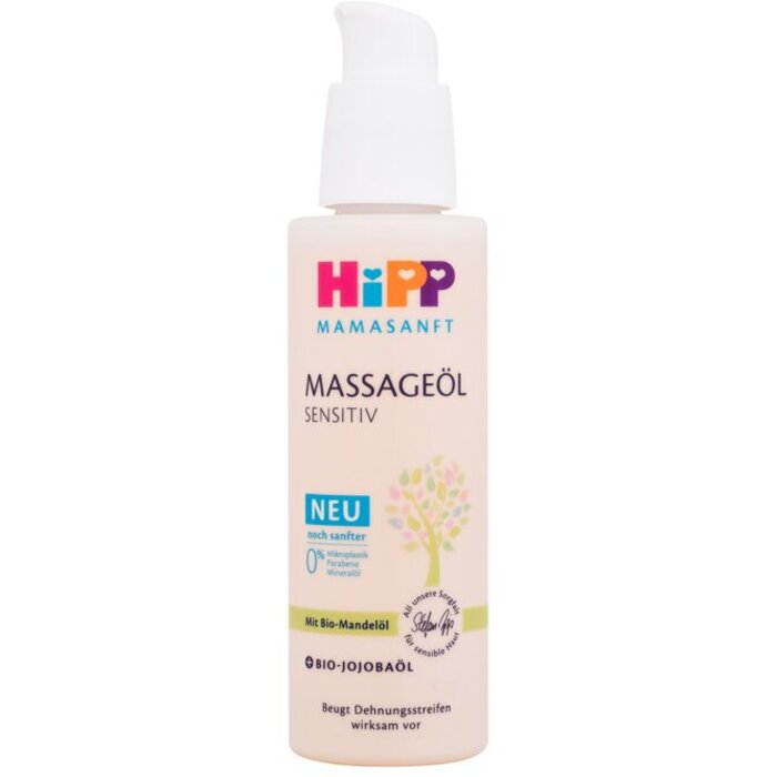 HIPP Mamasanft Massage Oil Sensitive - Těhotenský masážní olej proti striím 100 ml