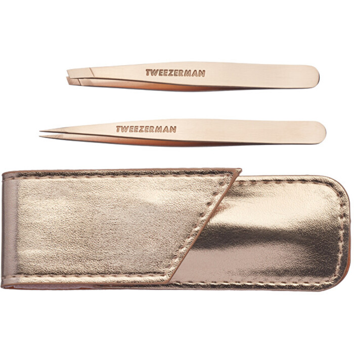 Tweezerman Rose Gold Set - Sada pinzet v pouzdře