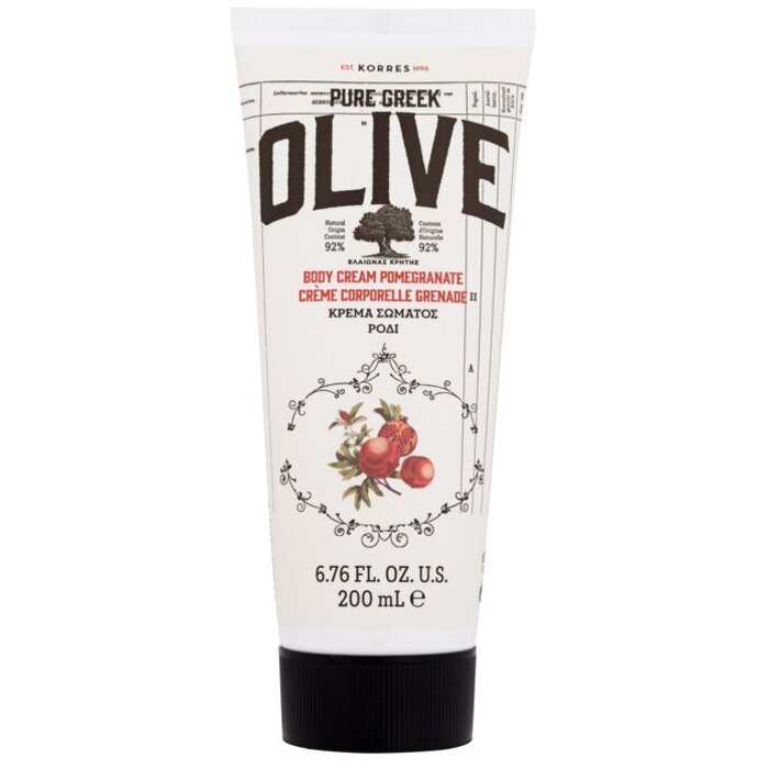 Pure Greek Olive Body Cream Pomegranate - Hydratační tělový krém s vůní granátového jablka