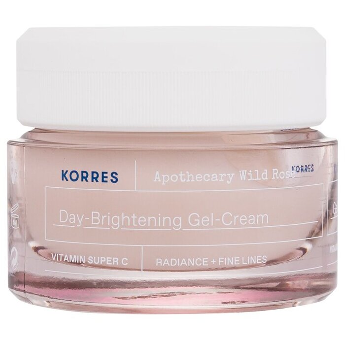 Korres Apothecary Wild Rose Day-Brightening Gel-Cream - Hydratační pleťový gelový krém pro rozjasnění a redukci vrásek 40 ml