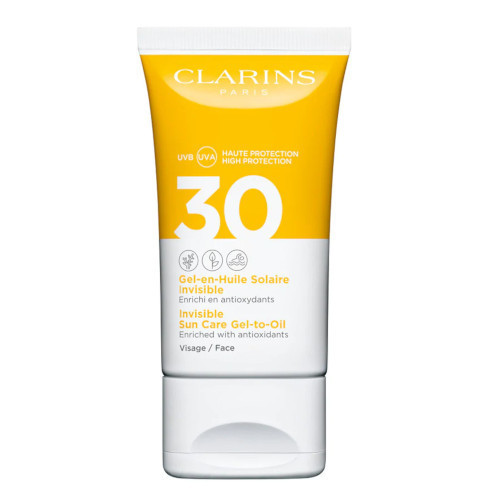 Clarins Invisible Face Sun Care Gel-to-Oil SPF 30 - Pleťový gelový olej na opalování 50 ml