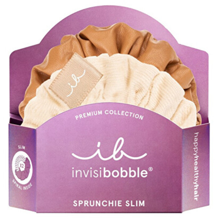 Invisibobble Sprunchie Slim Premium Creme de Caramel - Gumička do vlasů ( 2 ks )