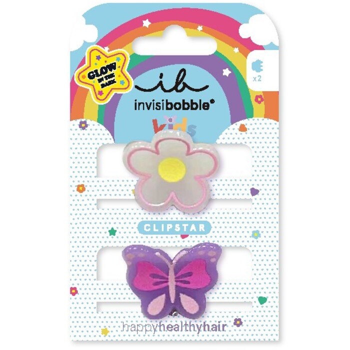 Clipstar Glow Happy Flower - Škripček do vlasov 2 ks
