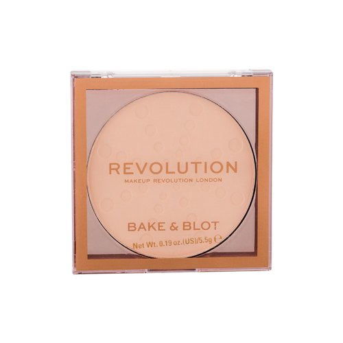 Makeup Revolution Bake & Blot Compact Powder Beige Pudr pro sjednocenou a rozjasněnou pleť 5,5 g