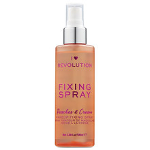 Fixing Spray Peaches & Cream - Fixačný sprej make-upu broskyne a šľahačka