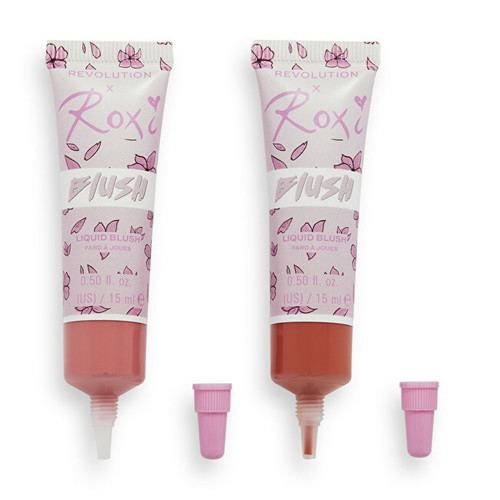 Makeup Revolution sada tekutých tvářenek X Roxi Cherry Blossom Liquid Blush Duo 2 x 15 ml dárková sada