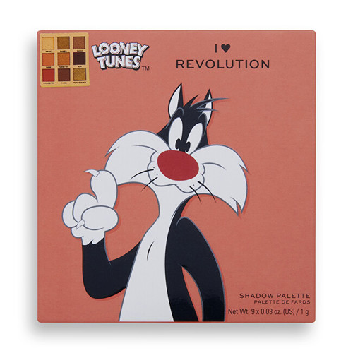 I Heart Revolution Looney Tunes Eyeshadow Palette paletka očních stínů Sylvester 9 g mini