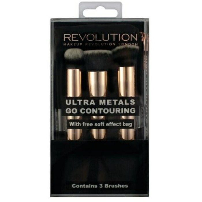 Makeup Revolution Ultra Metals Go Contouring Brush Set sada štětců