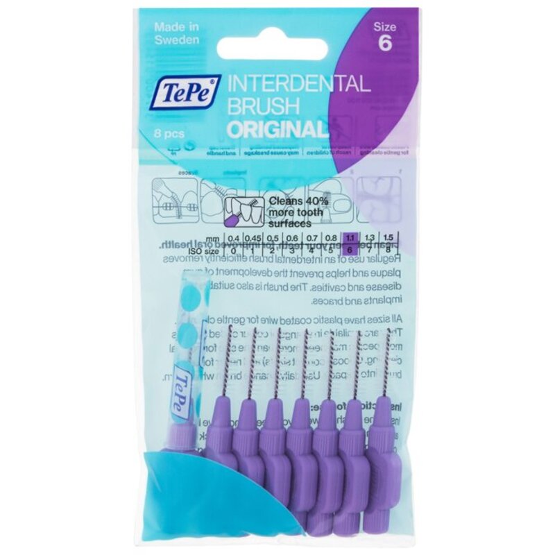 Interdental Brush Normal (1,1 mm purple 8 ks) - Medzizubné kefky