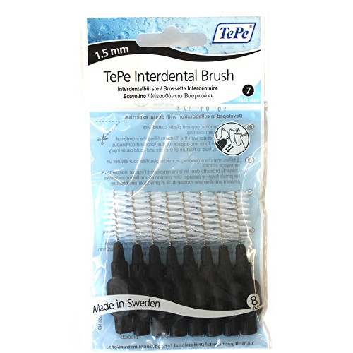 Interdental Brush Normal ( 1,5 mm černý 8 ks ) - Mezizubní kartáčky 
