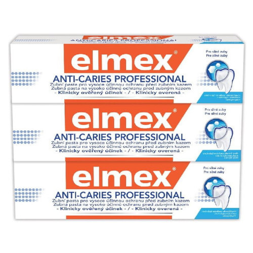 Elmex Anti Caries Professional Trio Toothpaste ( 3 ks ) - Zubní pasta 75 ml