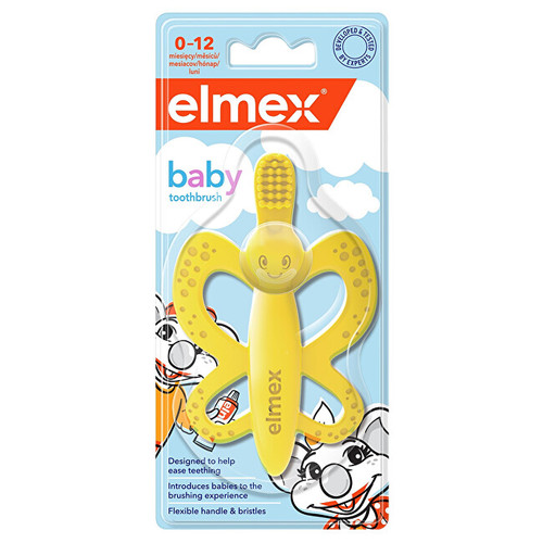 Elmex Baby Toothbrush ( 1 ks ) - Zubní kartáček/kousátko pro děti ve věku 0-1 let