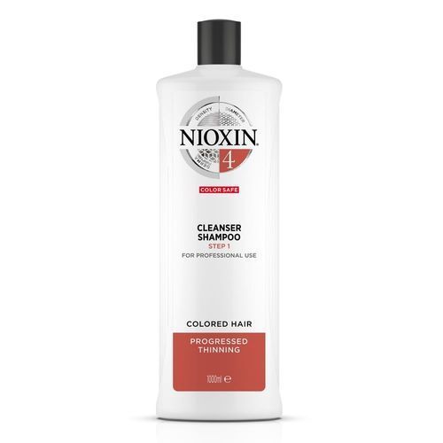 Nioxin System 4 Shampoo Cleanser - Čisticí šampon pro jemné barvené výrazně řídnoucí vlasy 300 ml