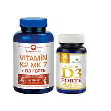 Vitamín K2 MK7 + D3 FORTE 125 tbl. + Vitamín D3 Forte 30 tbl.