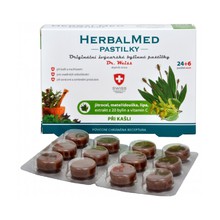 HerbalMed pastilky Dr. Weiss pri kašli 24 pastiliek + 6 pastiliek ZADARMO