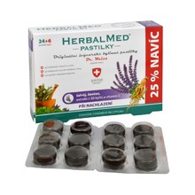 HerbalMed pastilky Dr. Weiss pri prechladnutí 24 pastiliek + 6 pastiliek ZADARMO
