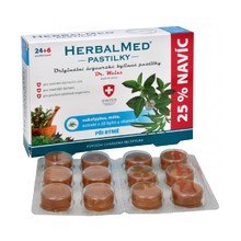 HerbalMed pastilky Dr. Weiss pri nádche 24 pastiliek + 6 pastiliek ZADARMO