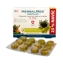 HerbalMed pastilky Dr. Weiss pre odkašliavanie 24 pastiliek + 6 pastiliek ZADARMO