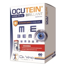 Ocutein Brillant Luteín 25 mg 60 tob + Ocutein ® Sensitive zvlhčujúce očné kvapky 15 ml ZADARMO