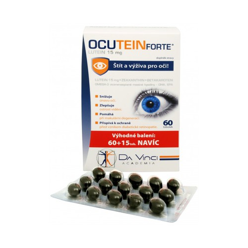 Ocutein Forte Lutein 15 mg 60 + 15 kapsúl ZADARMO