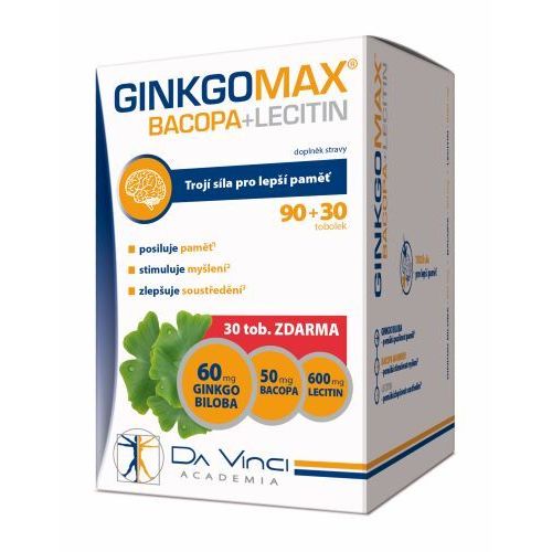 GINKGOMAX + Bacopa + Lecitin 90 + 30 tob.