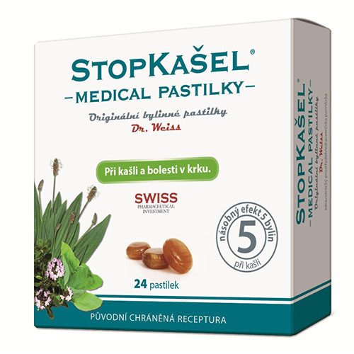 StopKašel Medical pastilky Dr. Weiss 24 pastiliek