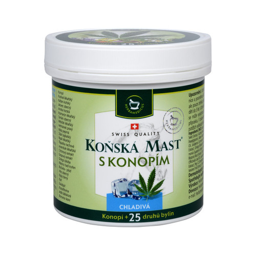 Koňská mast chladivá s konopím 250 ml