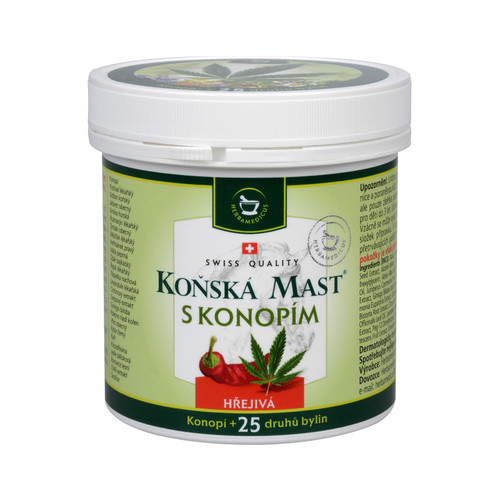 Koňská mast hřejivá s konopím 250 ml