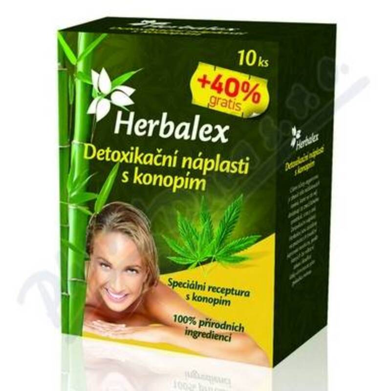 Detoxikační náplastí s konopím 10 ks + 40% GRATIS