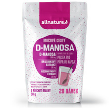 D-Manosa s brusinkovým extraktem - příchuť malina 50 g