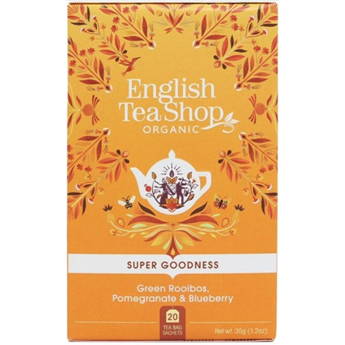 Zelený Rooibos, granátové jablko a čučoriedka BIO 20 vrecúšok