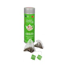 Zelený čaj s granátovým jablkem - plechovka s 15 bioodbouratelnými pyramidkami