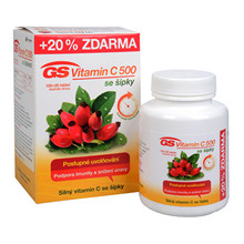 GS Vitamín C 500 + šípky 100+20 tabliet ZD ARMA