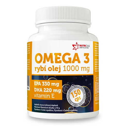 Omega 3 Rybí olej 1000 mg EPA 330 mg / DHA 220 mg 150 kapslí