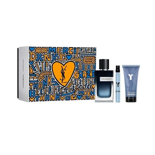 Yves Saint Laurent Y Eau de Parfum Dárková sada pánská parfémovaná voda 100 ml, sprchový gel 50 ml a miniaturka pánská parfémovaná voda 10 ml